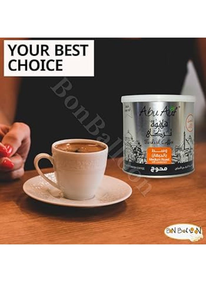 أبو عوف قهوة أبو عوف مطحونة عادية متوسطة 200 جرام – علبة مكونة من 12 - Image 2